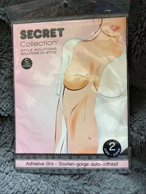 Secret Collection Adhesive Bandeau Bra - Pink (C Cup)